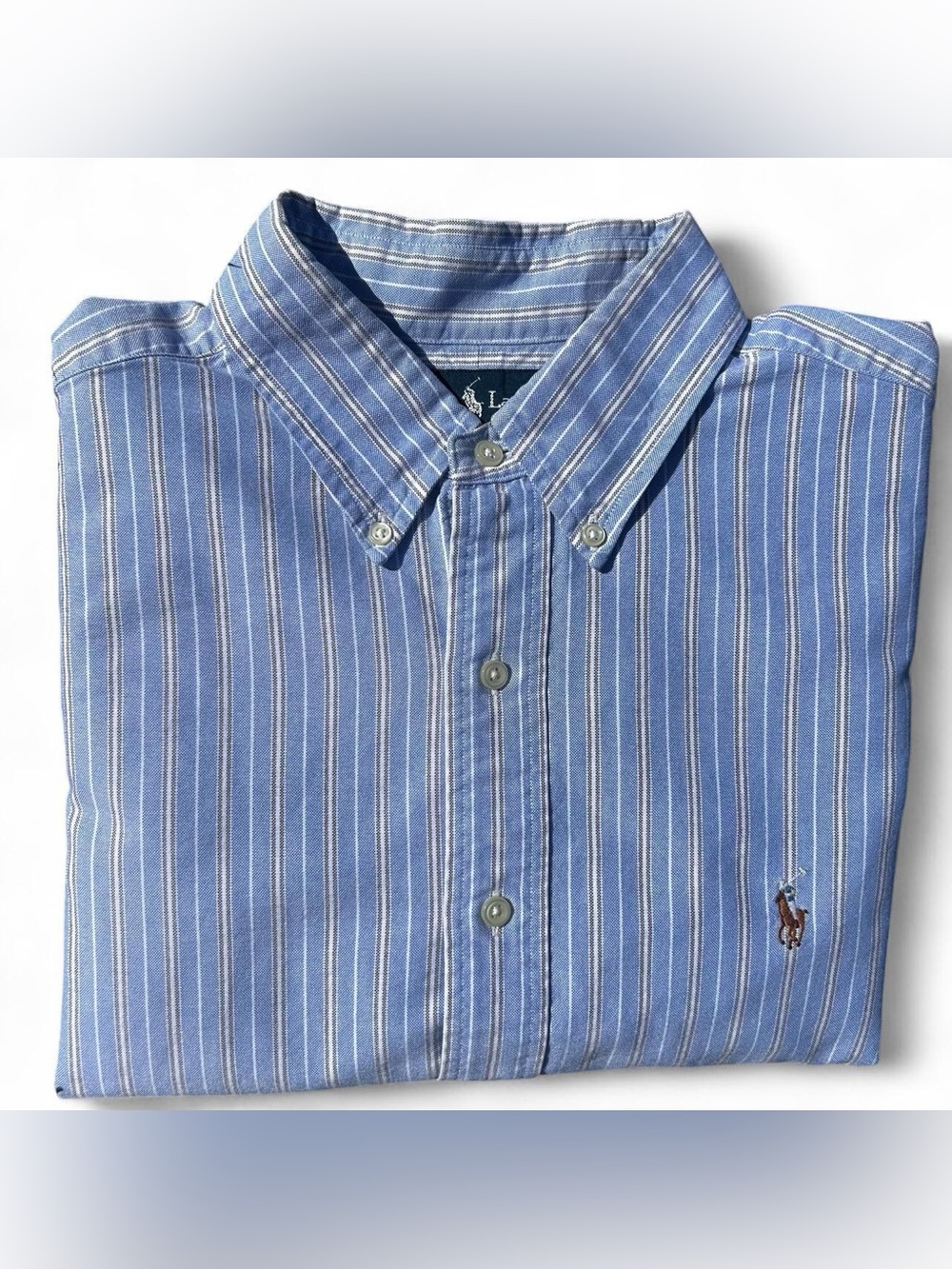 Polo Ralph Lauren Chambray Classic Fit Striped Button Down Shirt XL